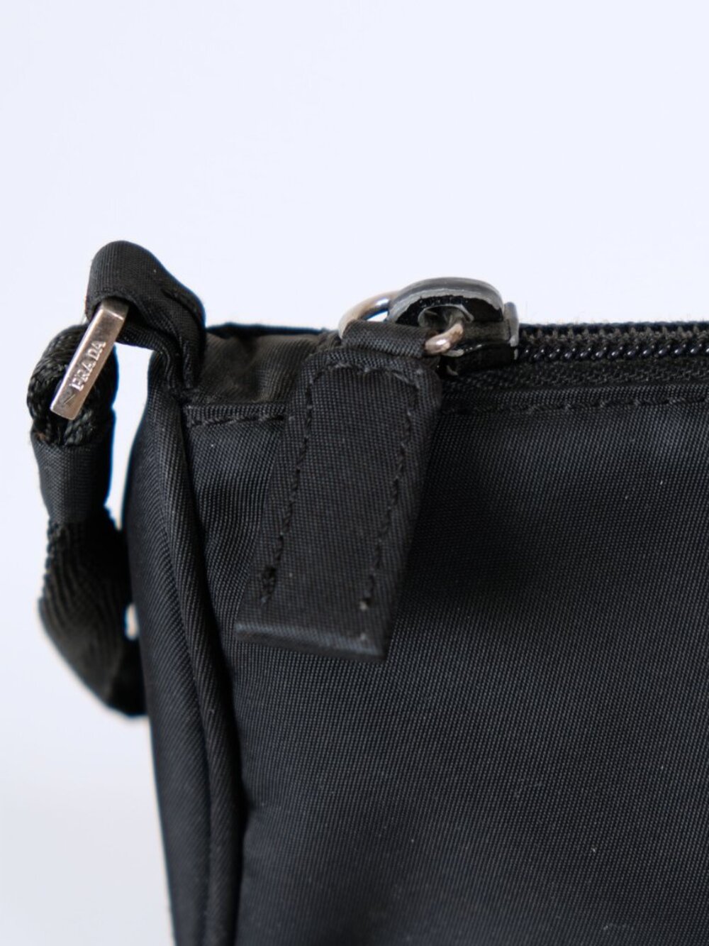 Prada Y2K Archival Tessuto Nylon Shoulder Bag, Baguette, Black - Picture 12 of 15